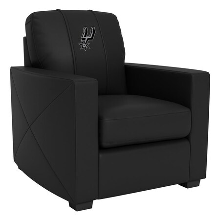 Dreamseat Silver Club Chair with San Antonio Spurs Primary Logo XZ7759002CHCDBK-PSNBA32051